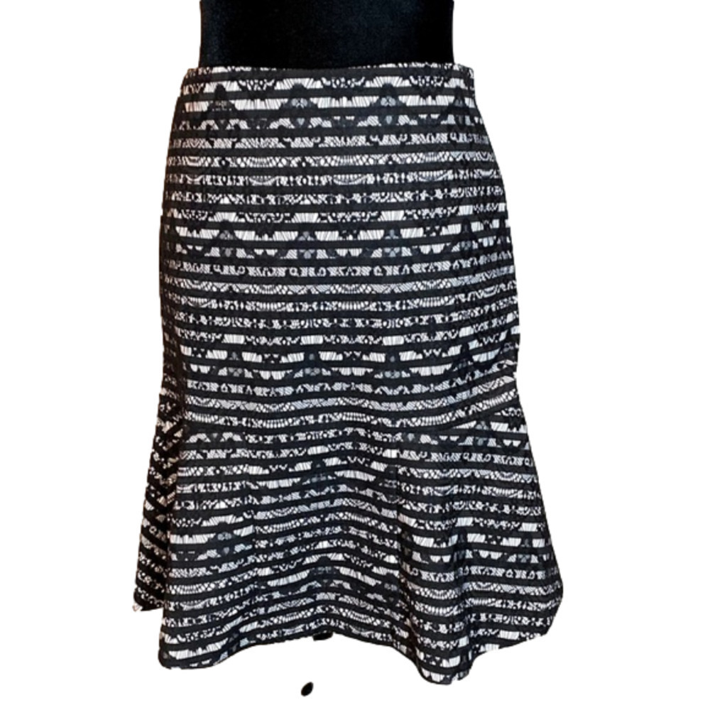 ANN Taylor embroidered peplum midi skirt UNIQUE
